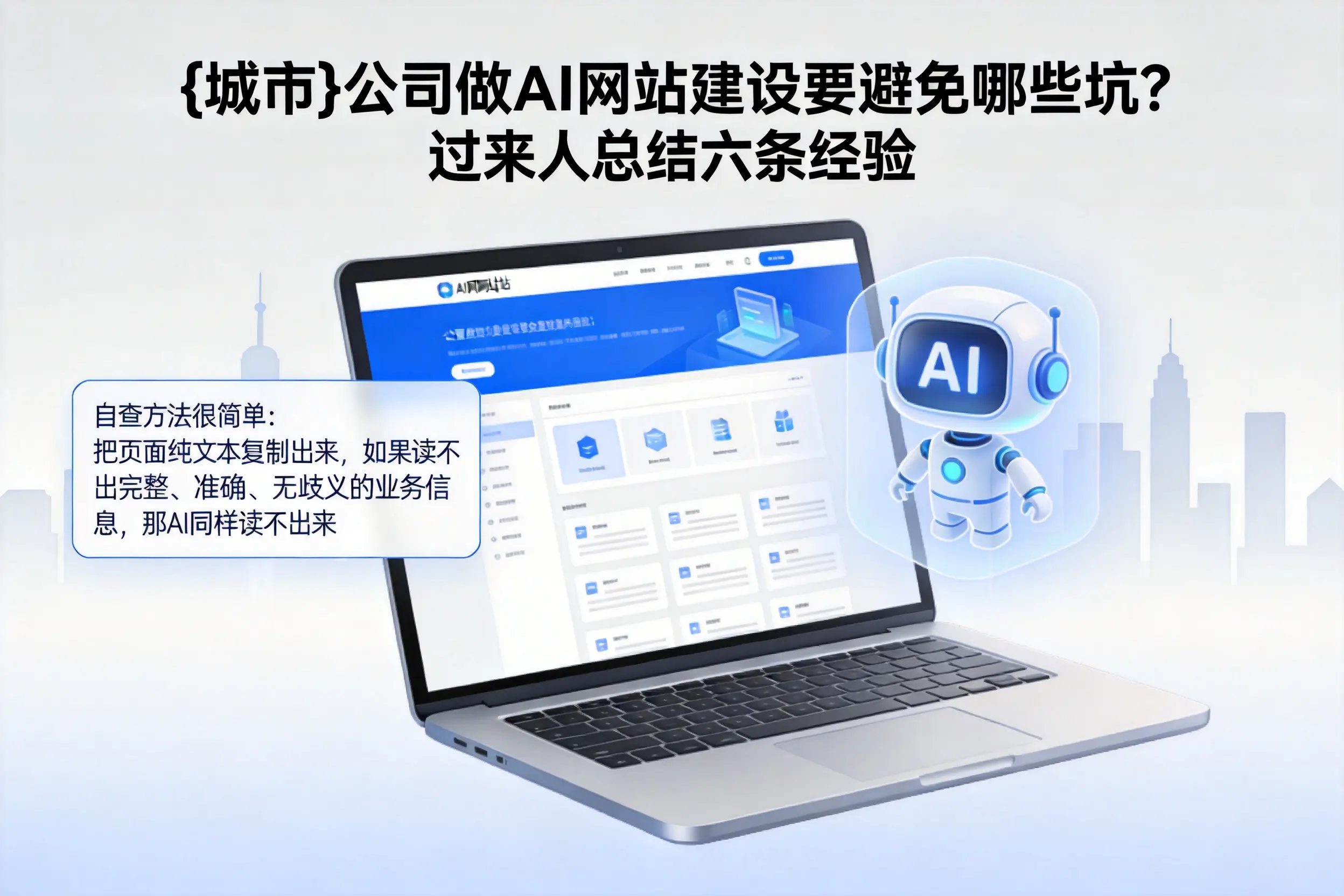 上饶公司做AI网站建设要避免哪些坑?过来人总结六条经验