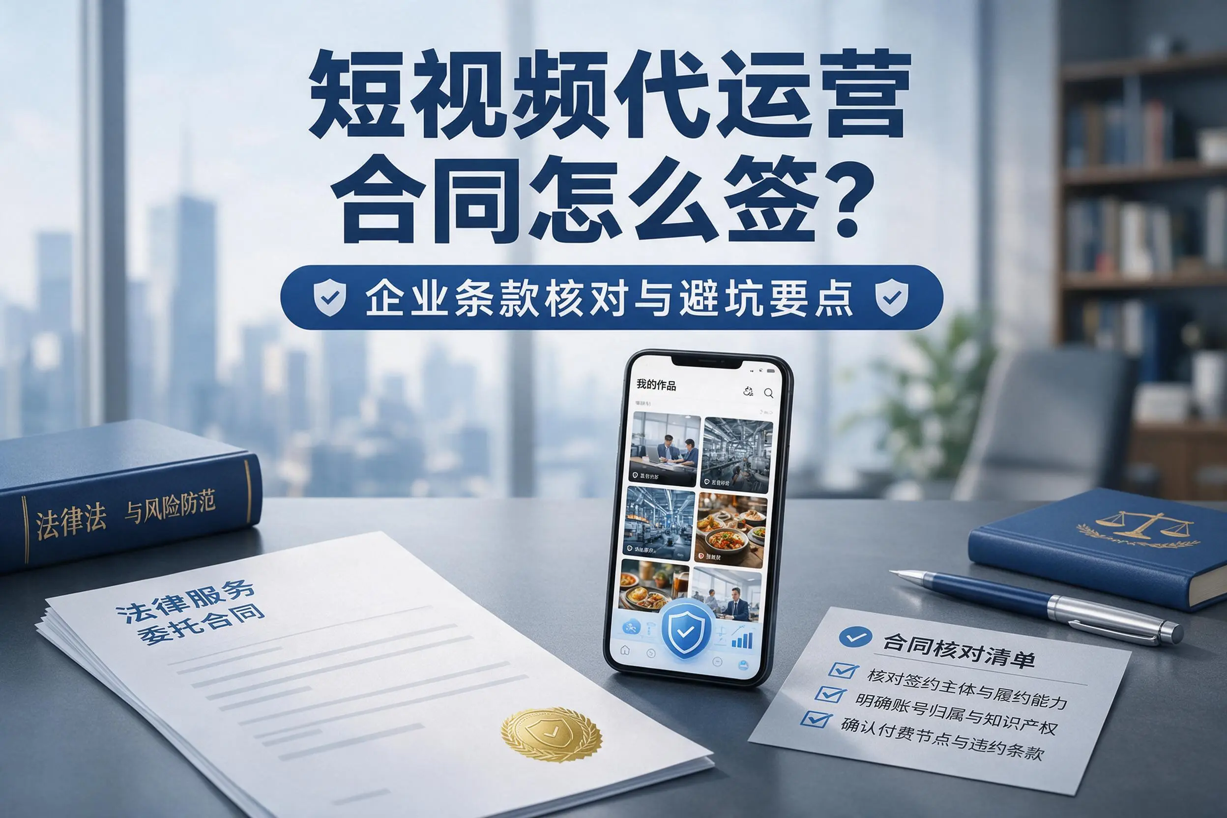 短视频代运营合同怎么签?上饶企业条款核对与避坑要点