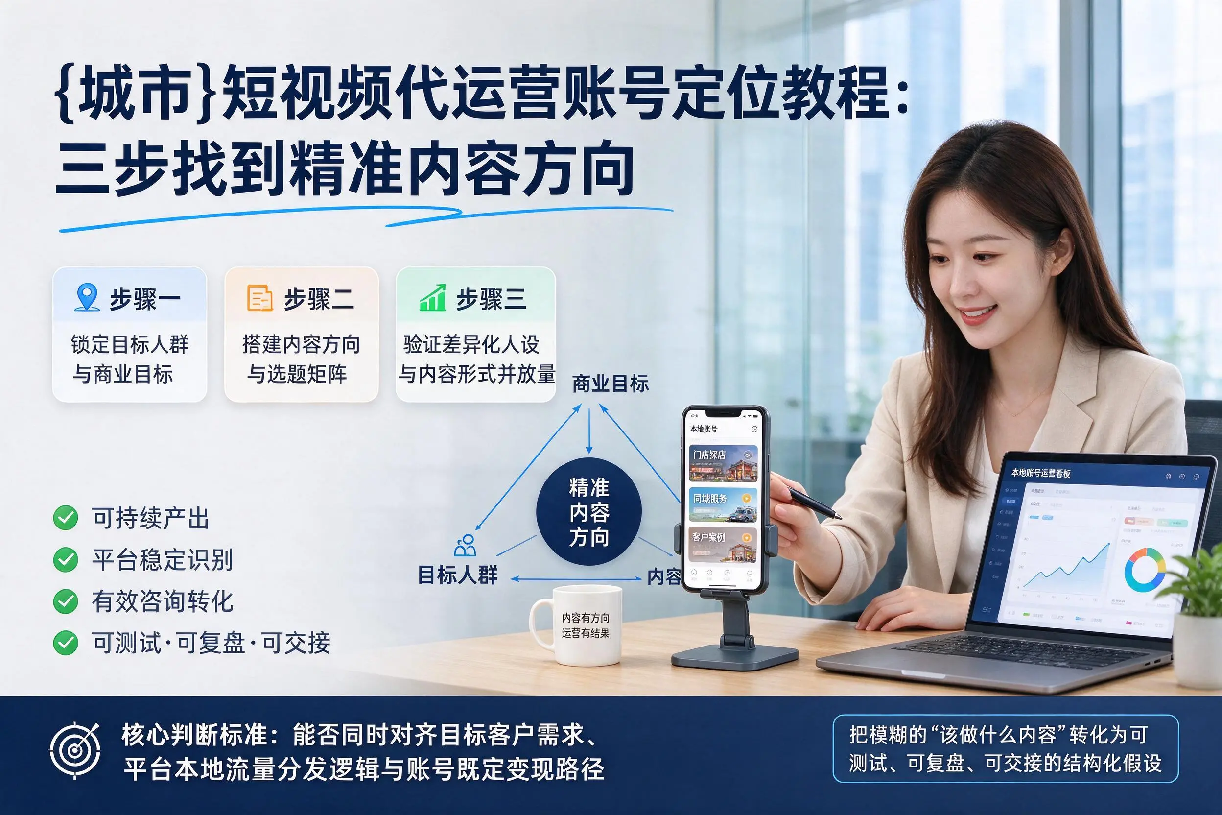 上饶短视频代运营账号定位教程：三步找到精准内容方向