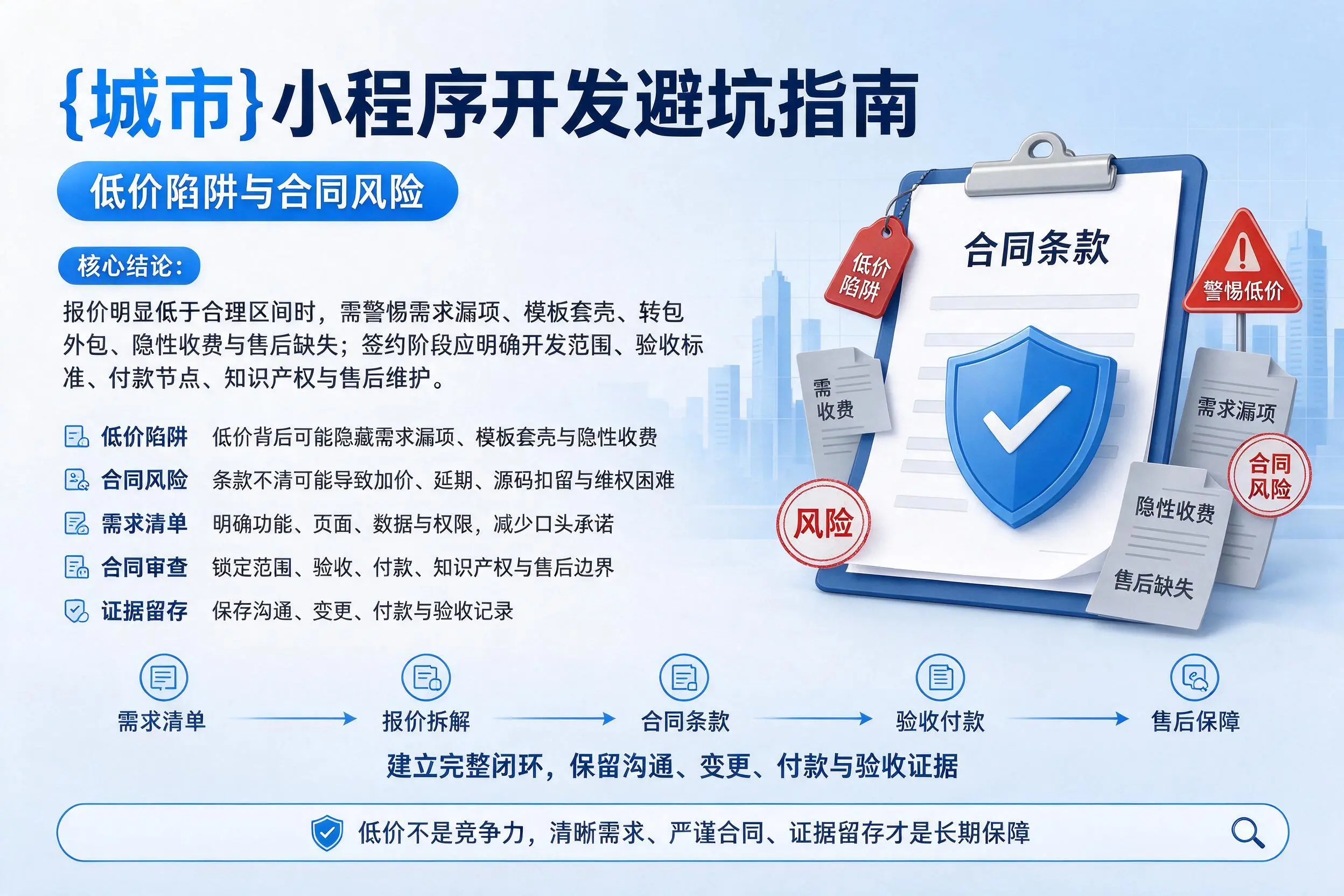 上饶小程序开发避坑指南：低价陷阱与合同风险