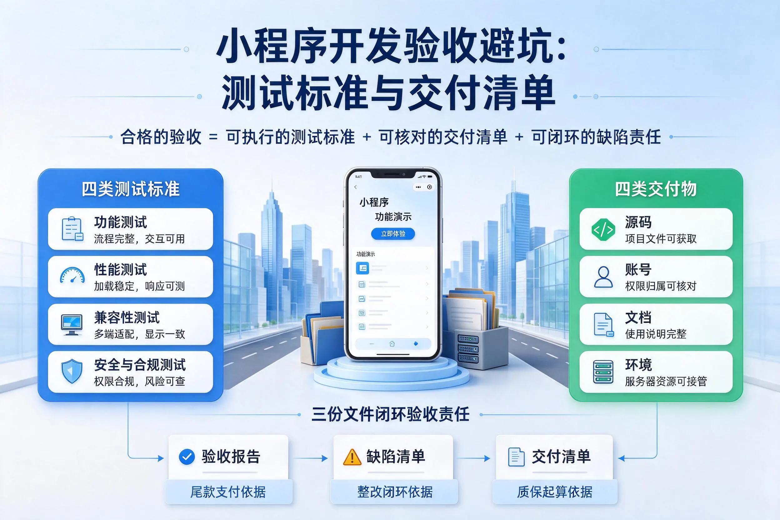 上饶小程序开发验收避坑：测试标准与交付清单