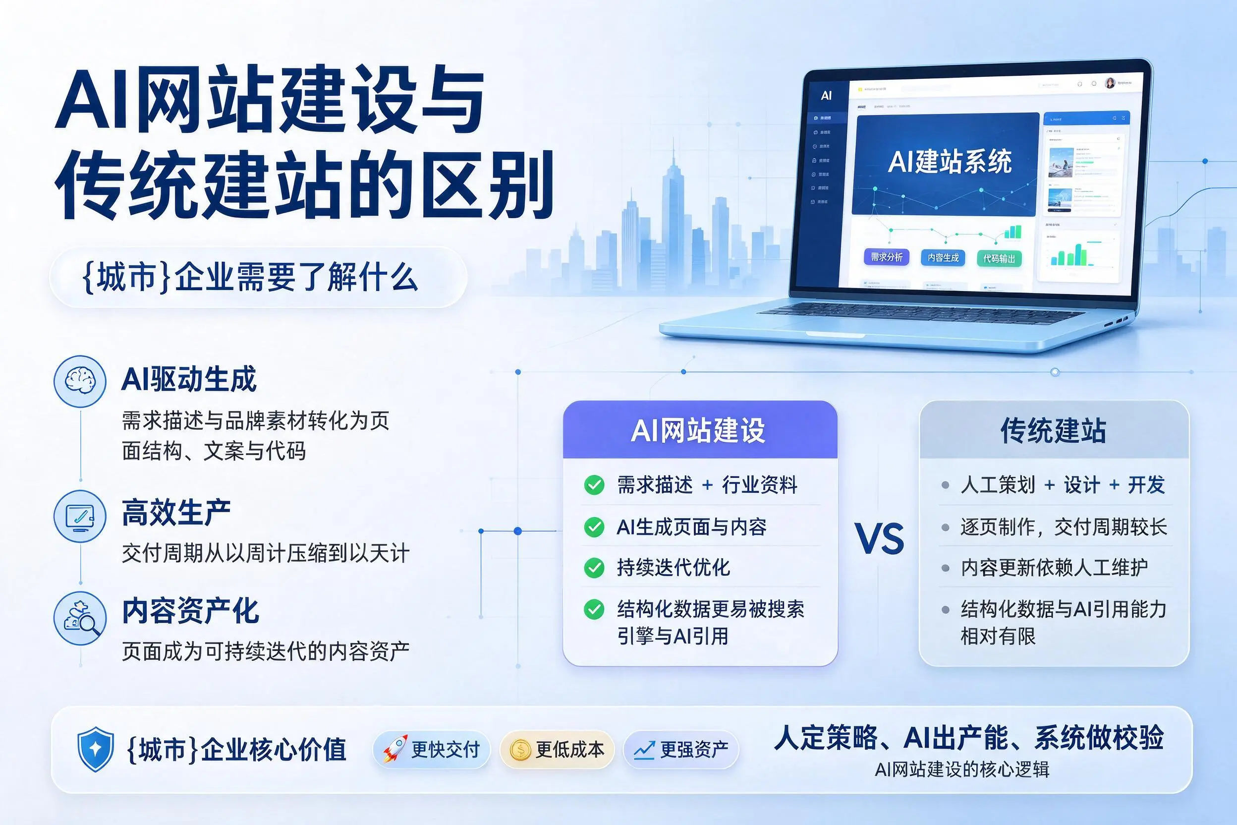 AI网站建设与传统建站的区别，上饶企业需要了解什么