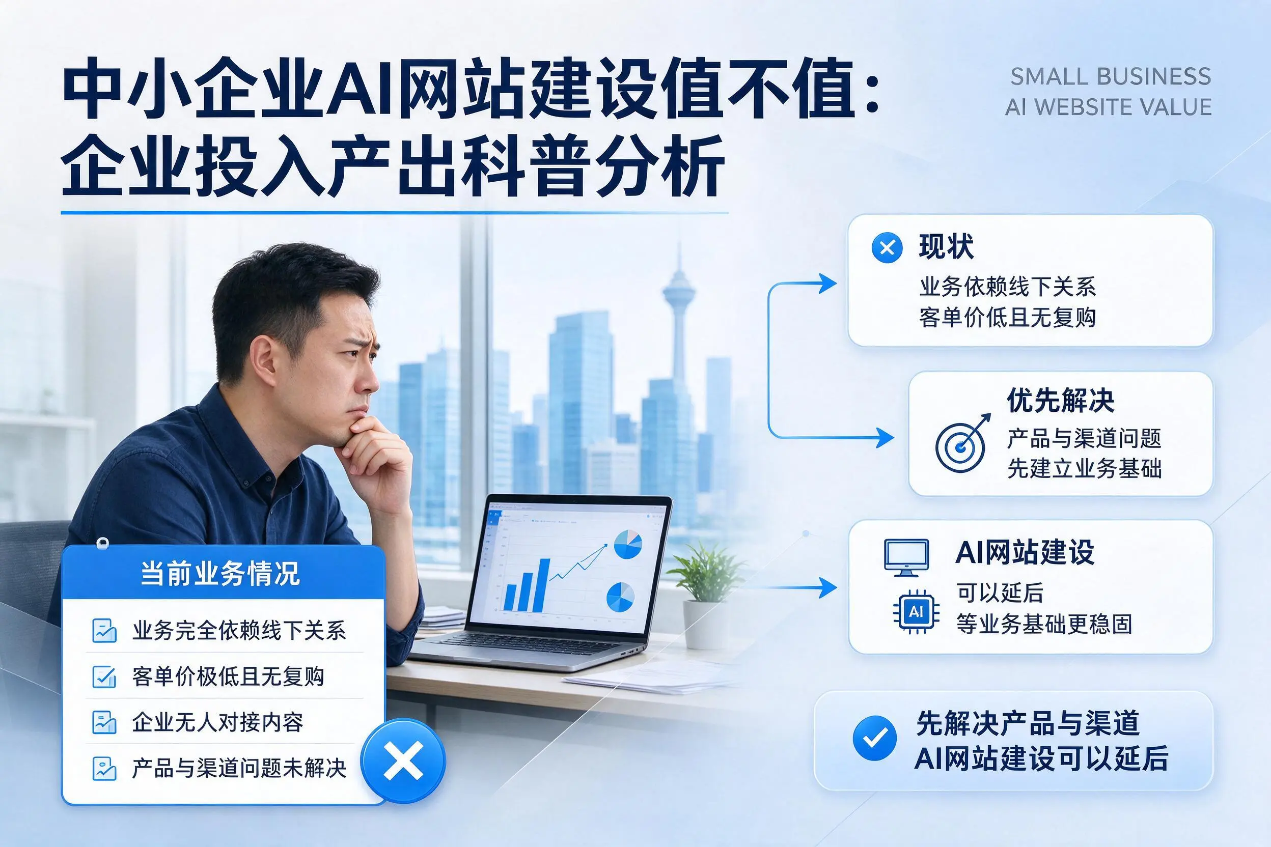 中小企业AI网站建设值不值:上饶企业投入产出科普分析