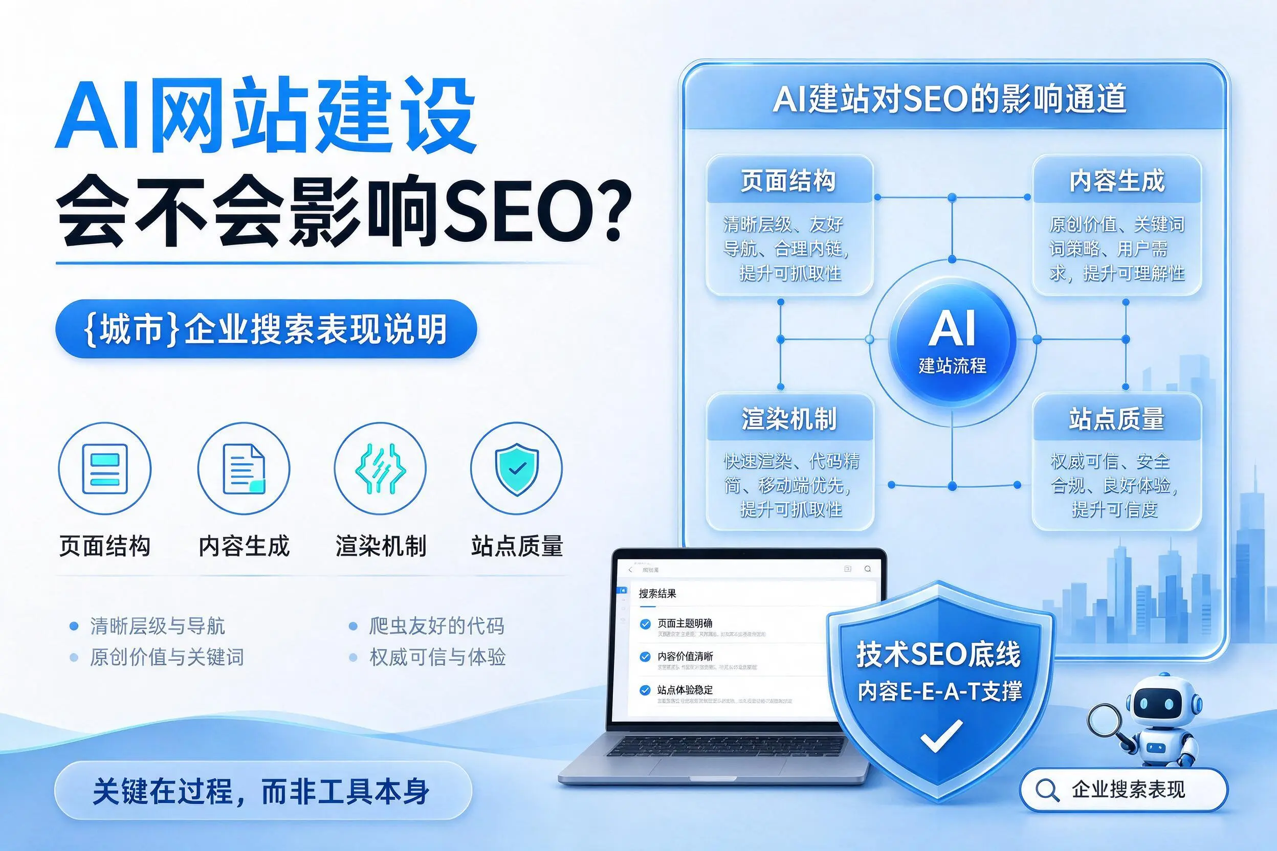 AI网站建设会不会影响SEO？上饶企业搜索表现说明