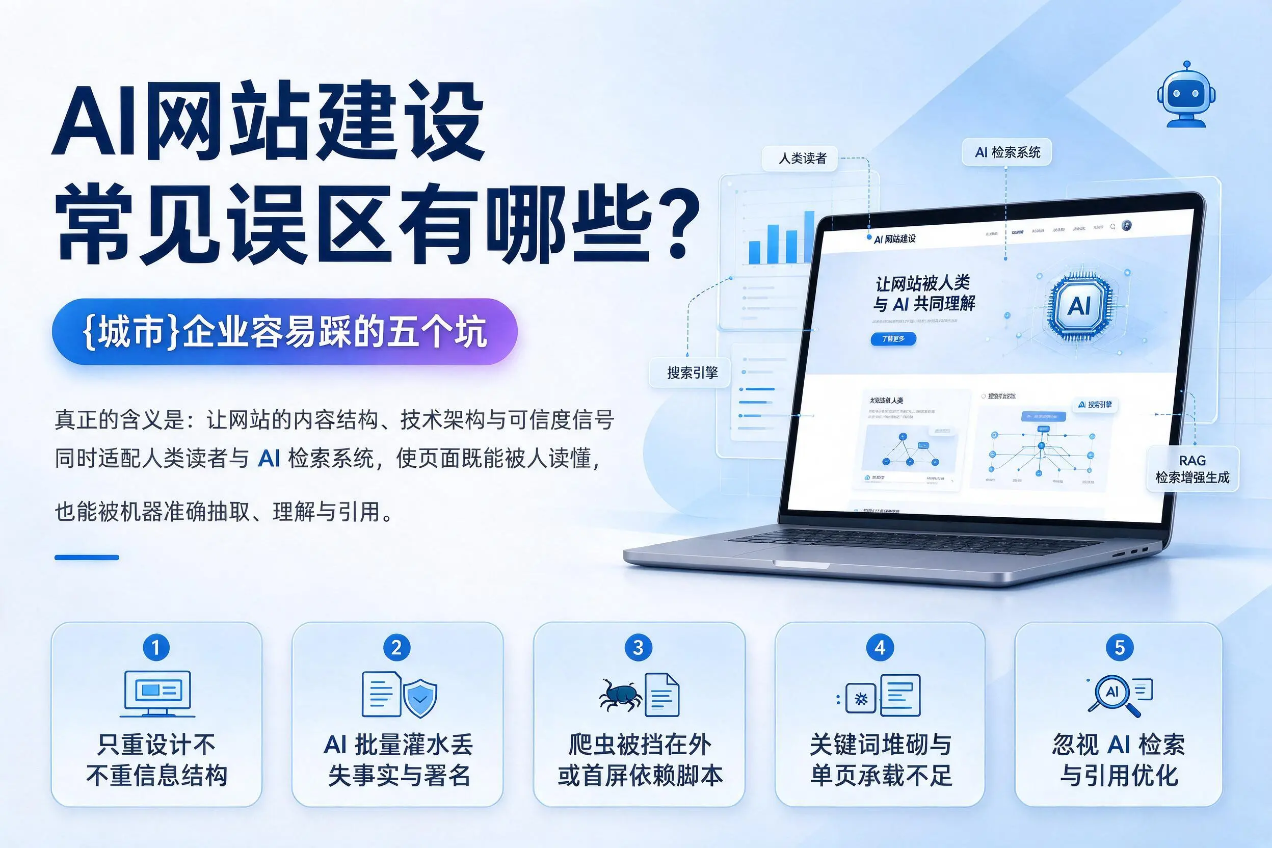 AI网站建设常见误区有哪些?上饶企业容易踩的五个坑