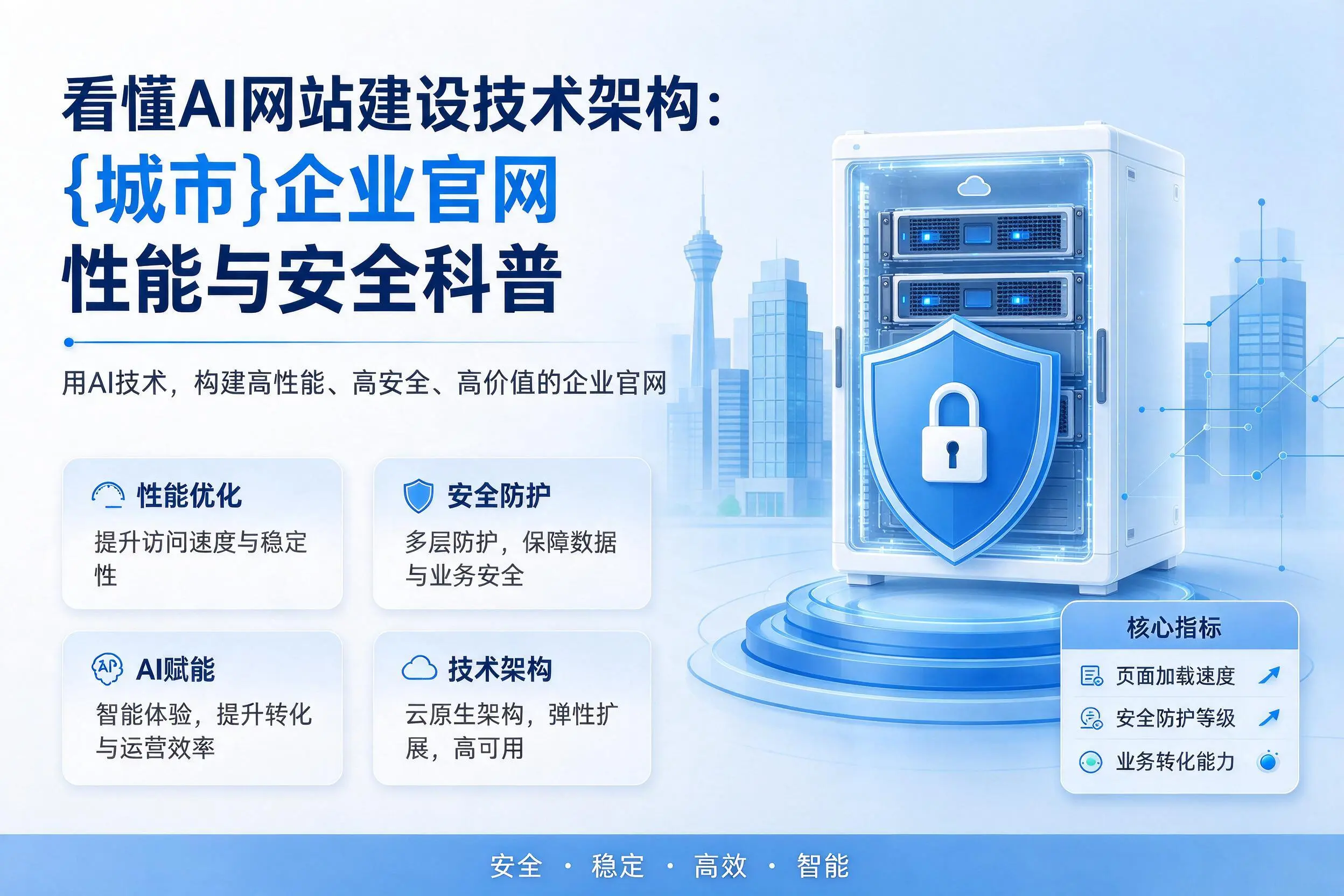 看懂AI网站建设技术架构：上饶企业官网性能与安全科普