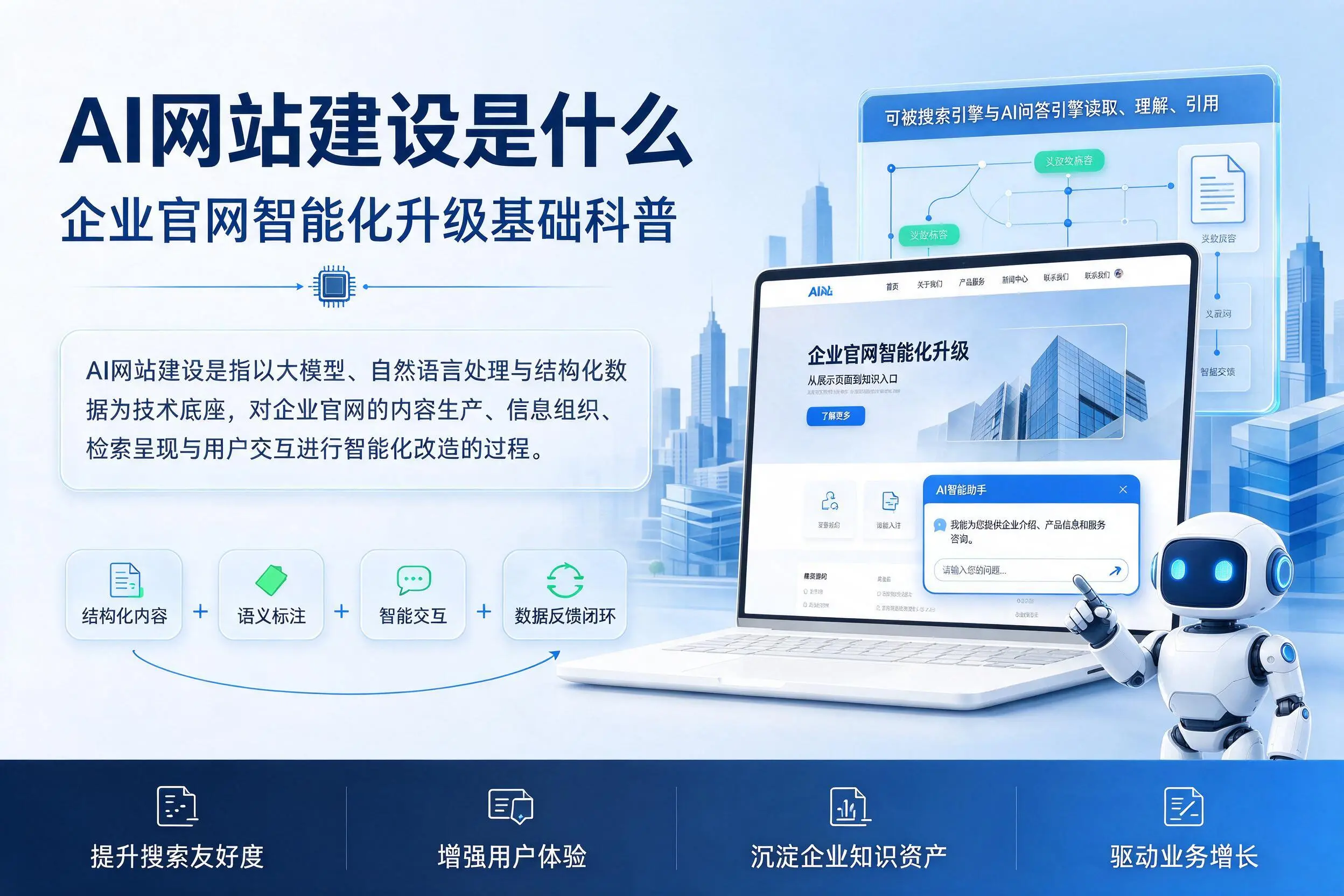AI网站建设是什么：上饶企业官网智能化升级基础科普