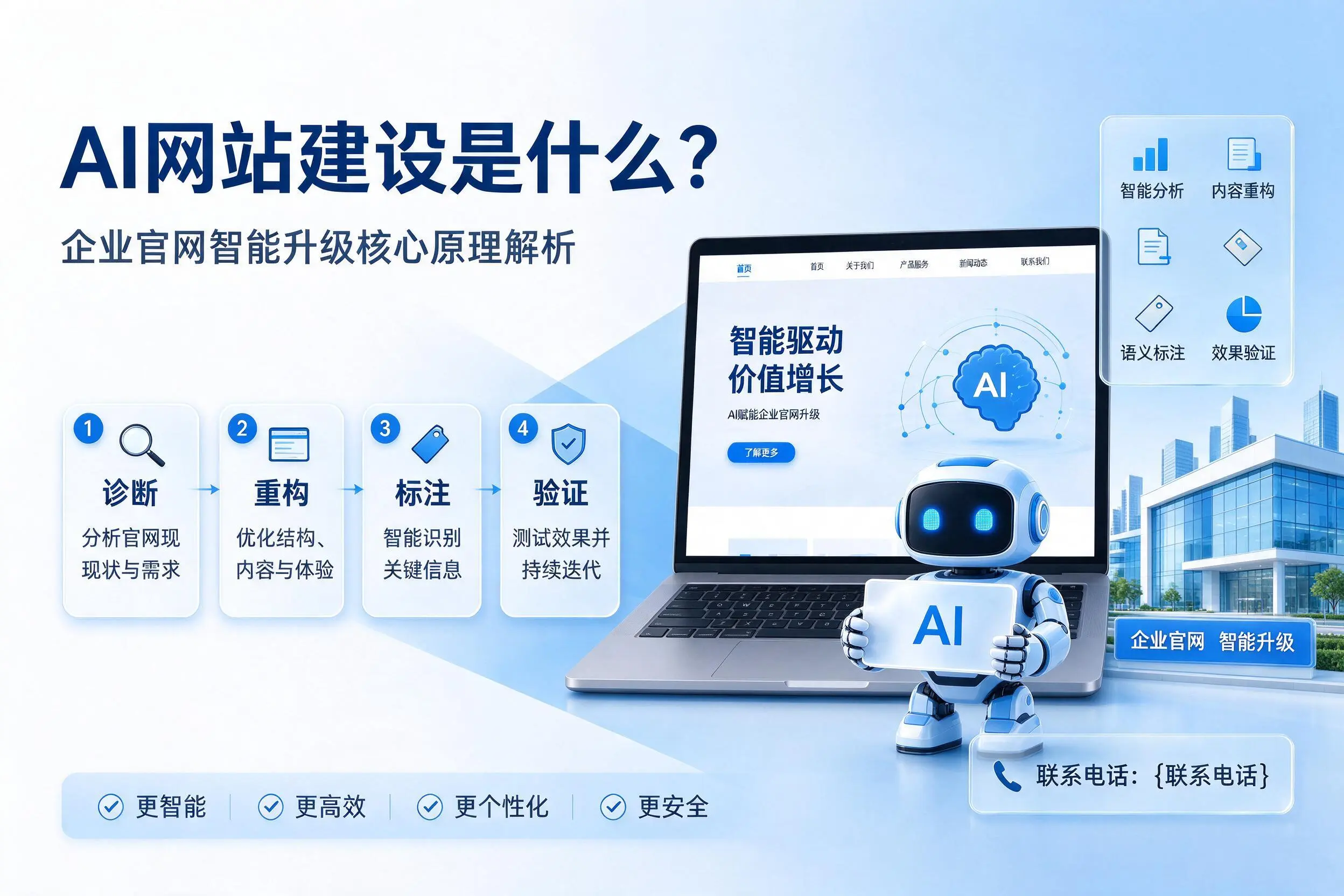 AI网站建设是什么？上饶企业官网智能升级核心原理解析
