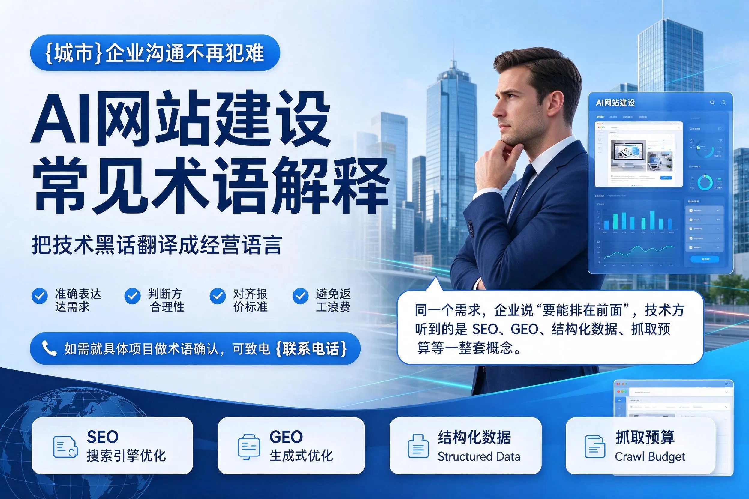 AI网站建设常见术语解释，上饶企业沟通不再犯难