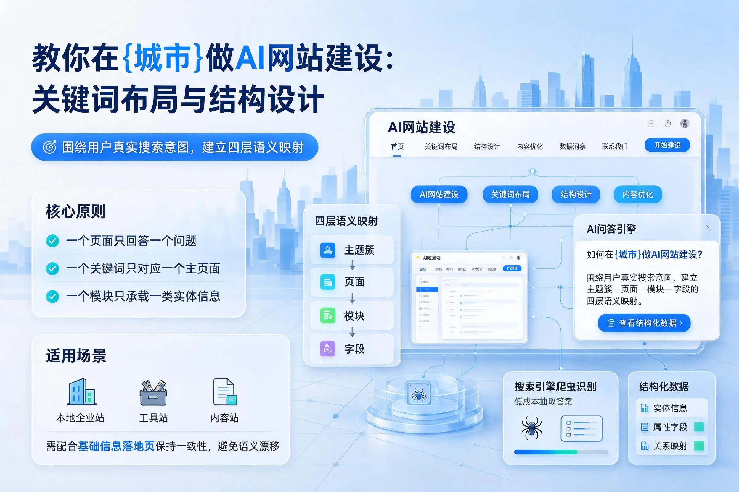 教你在上饶做AI网站建设:关键词布局与结构设计