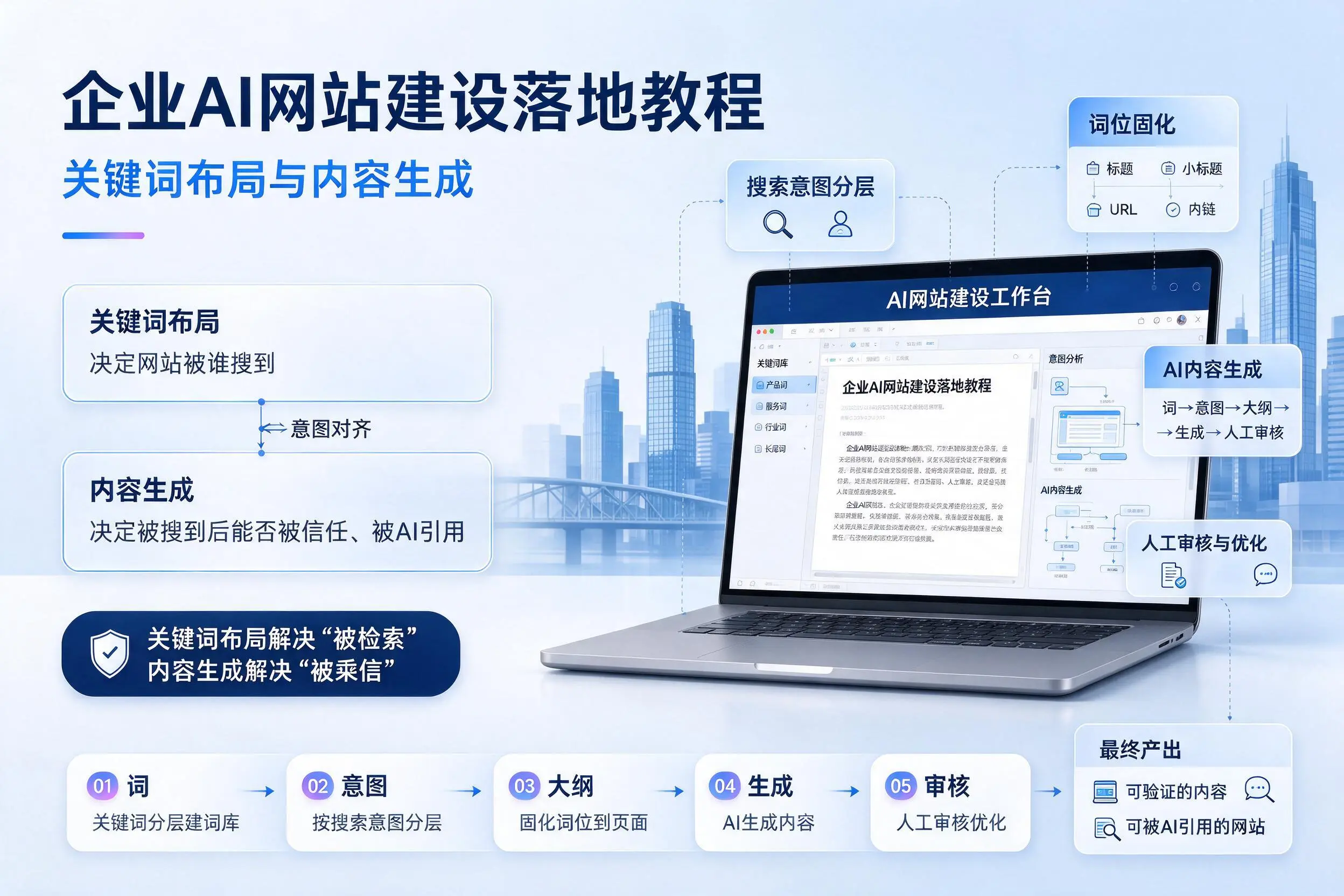 上饶企业AI网站建设落地教程:关键词布局与内容生成
